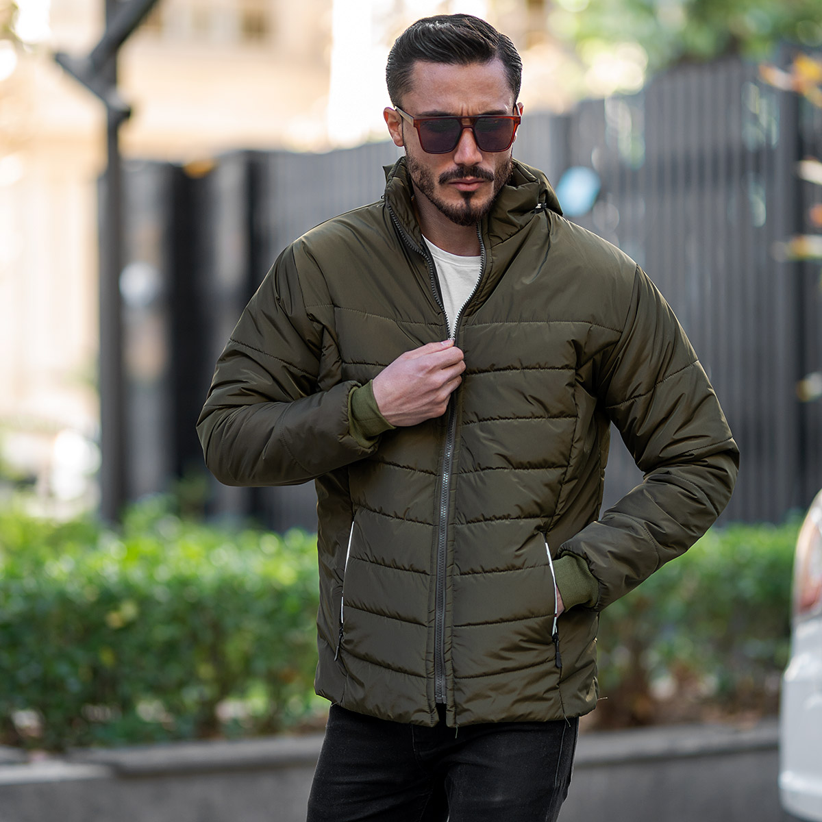 کاپشن denim سبز